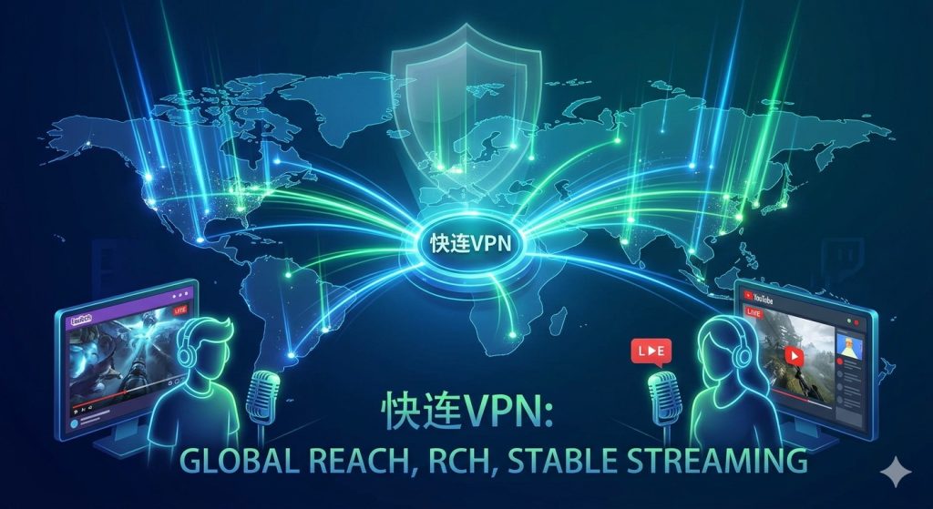 直播创作者必备：快连VPN稳定推流，避免地域限制